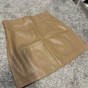 Zara Tan Mini Pencil Skirt for Night Out